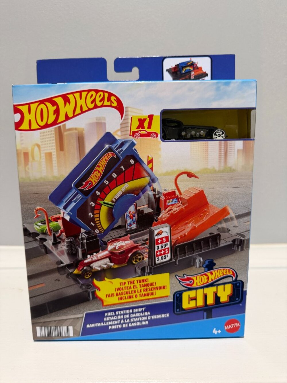 Hot Wheels City Fuel Station Shift Track Set Sealed Mattel Toy Car